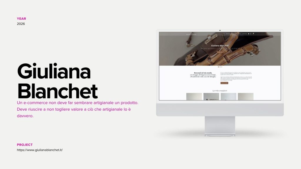 E-commerce realizzato per Giuliana Blanchet
