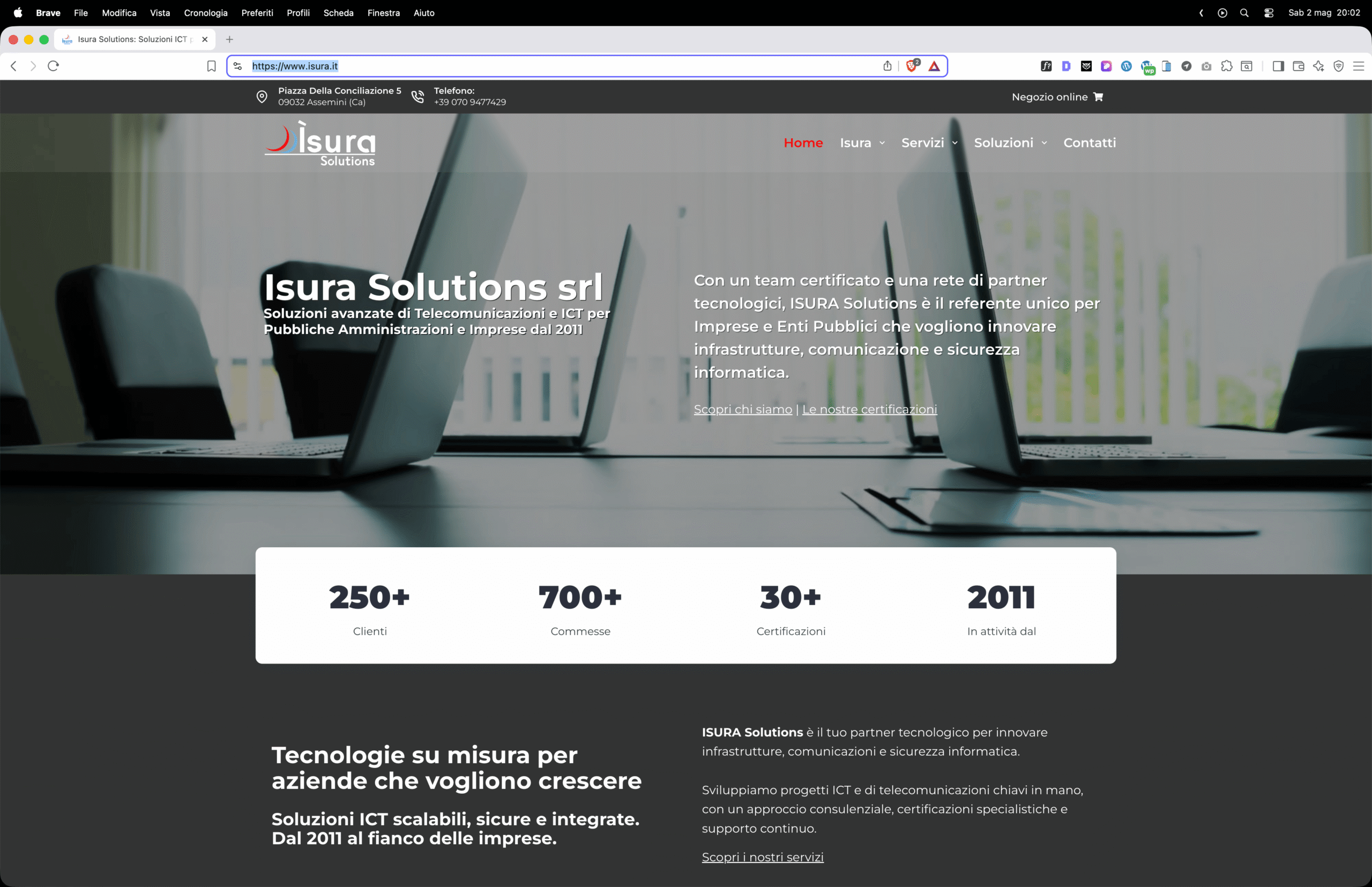 Realizzazione Sito Web Isura Solutions realizzazione sito web isura solutions