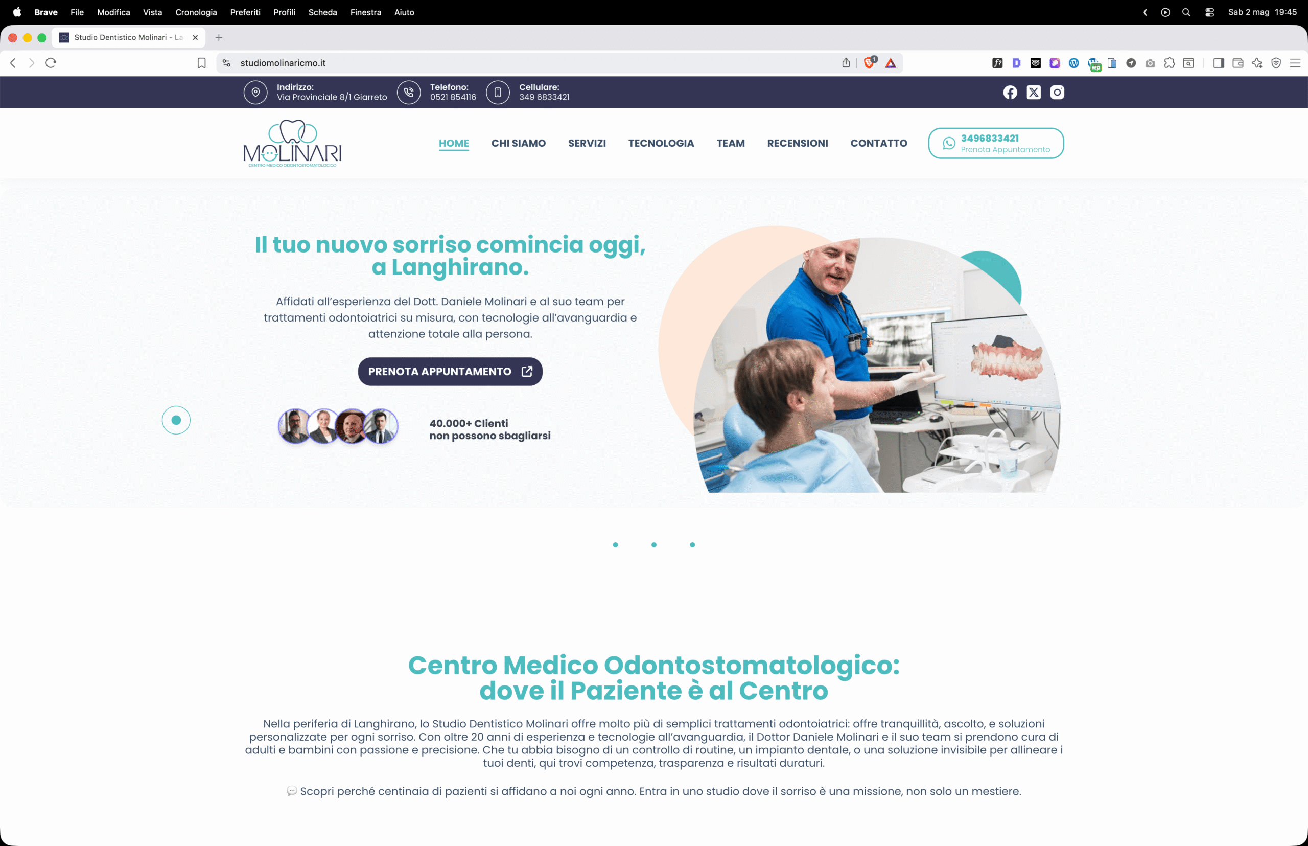 Realizzazione Sito Web Studio Molinari CMO realizzazione sito web studio molinari cmo